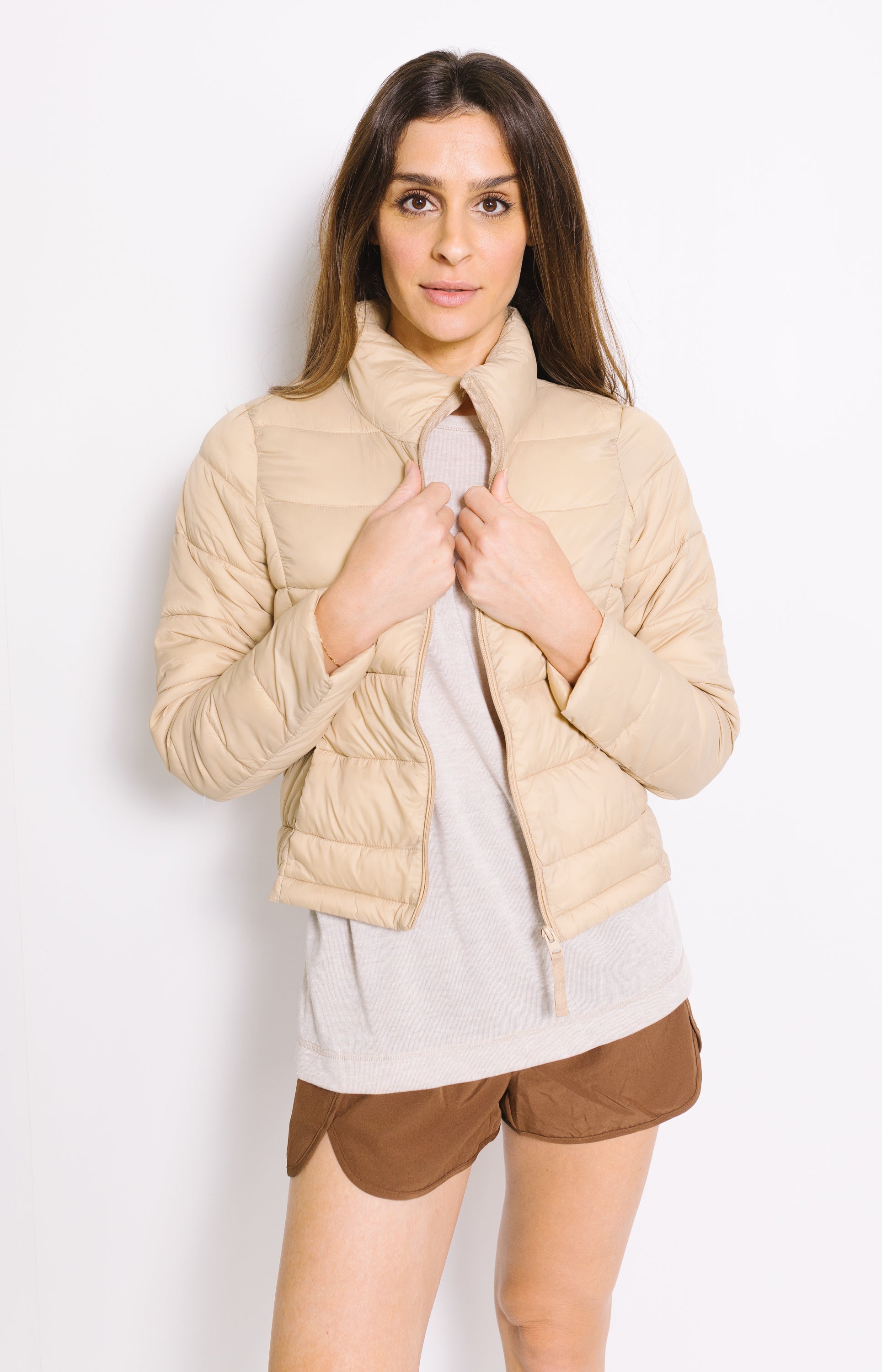 In Style Puffer Jacket, KHAKI