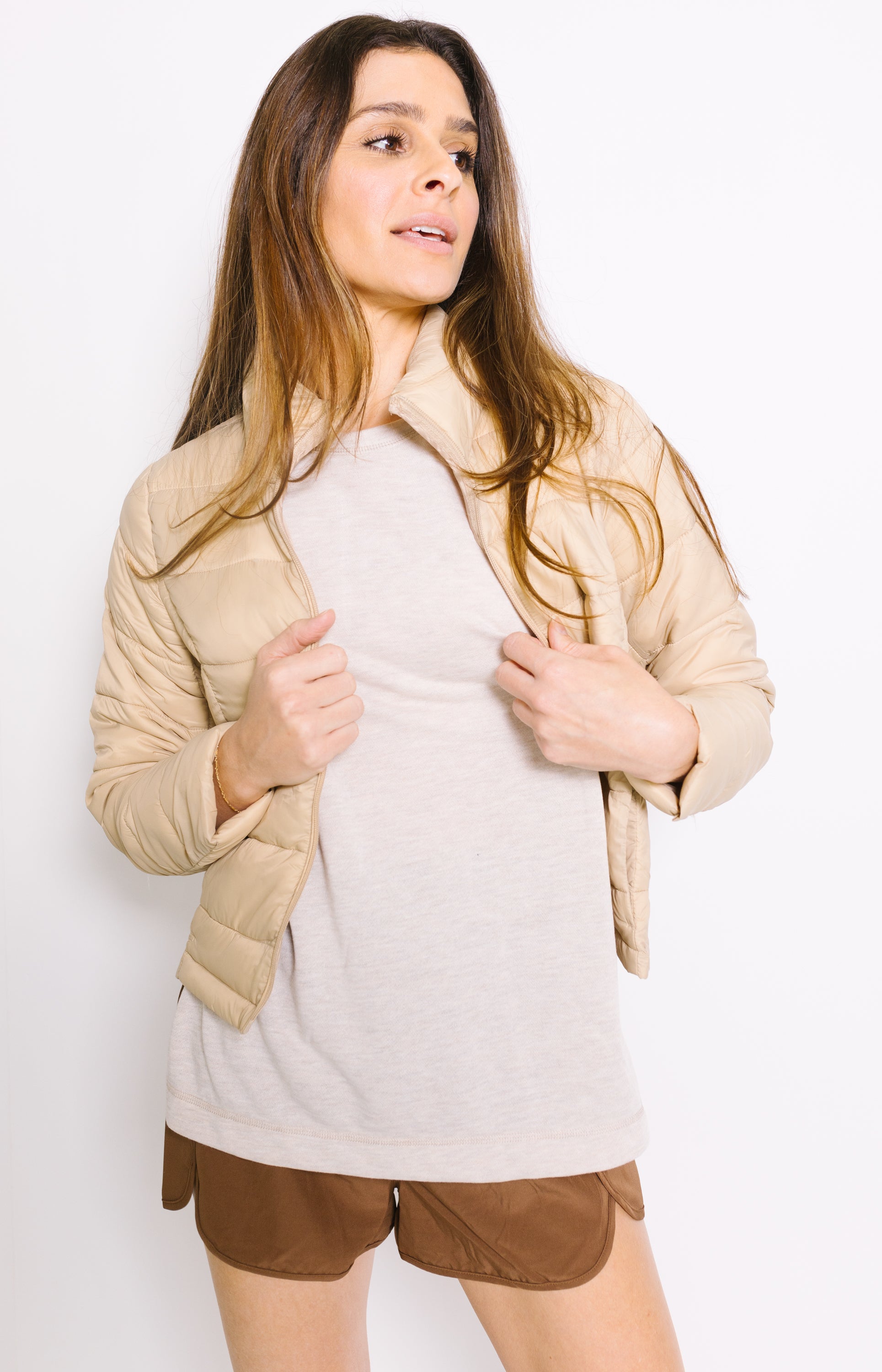 In Style Puffer Jacket, KHAKI