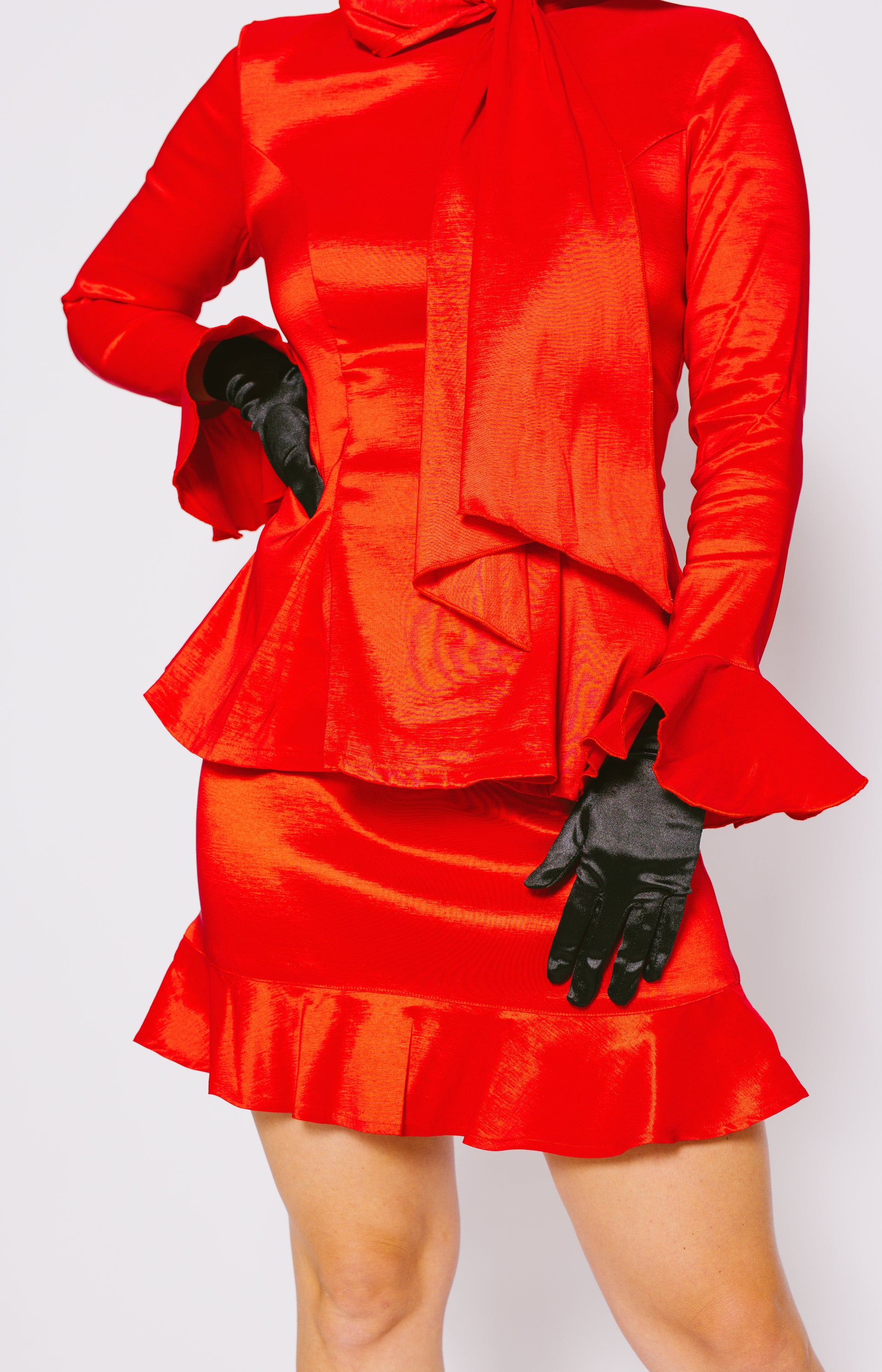 Classic Elegance Skirt, RED