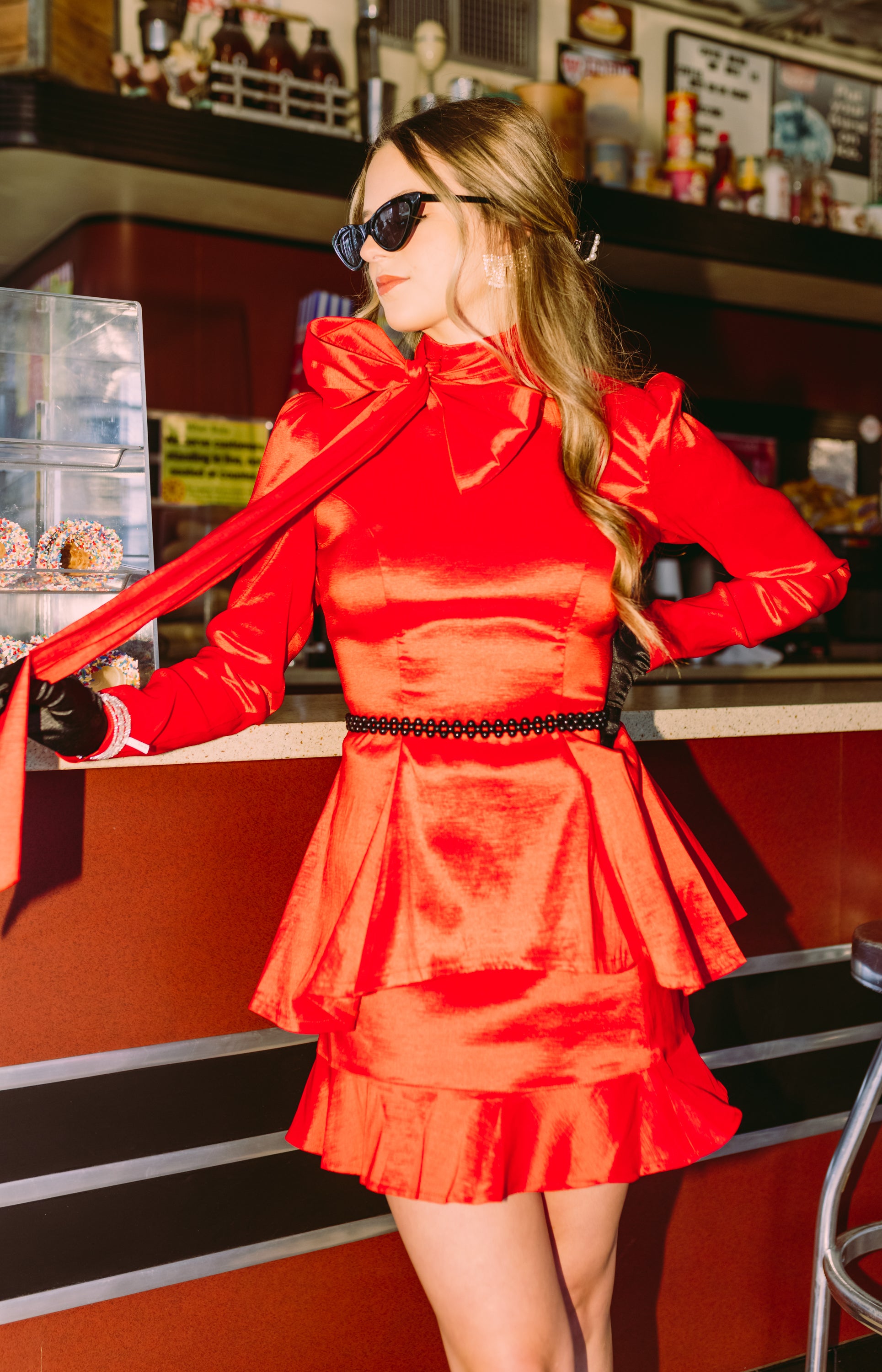 Classic Elegance Skirt, RED