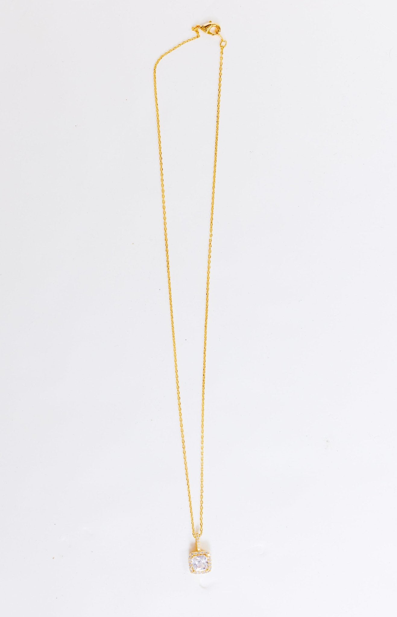 Square Pendant Necklace, GOLD Necklaces - 56N