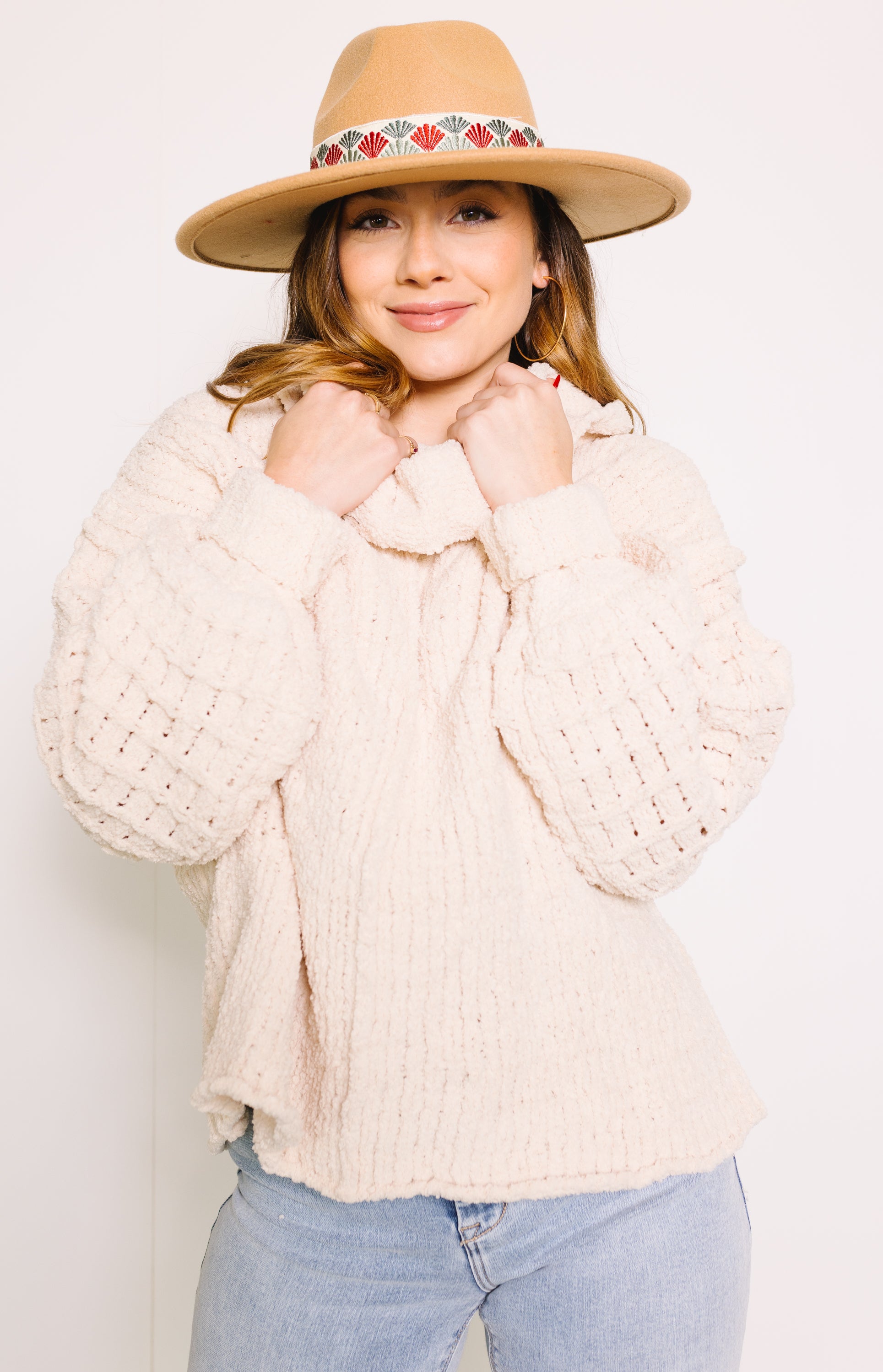 Liv Cowl Neck Sweater, LIGHT TAUPE