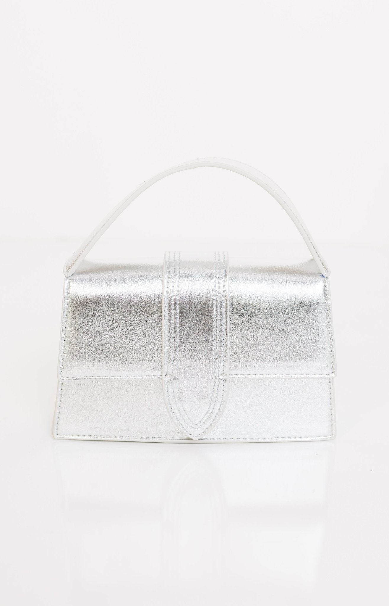 Vanessa Mini Metallic Handbag, SILVER - HerringStones