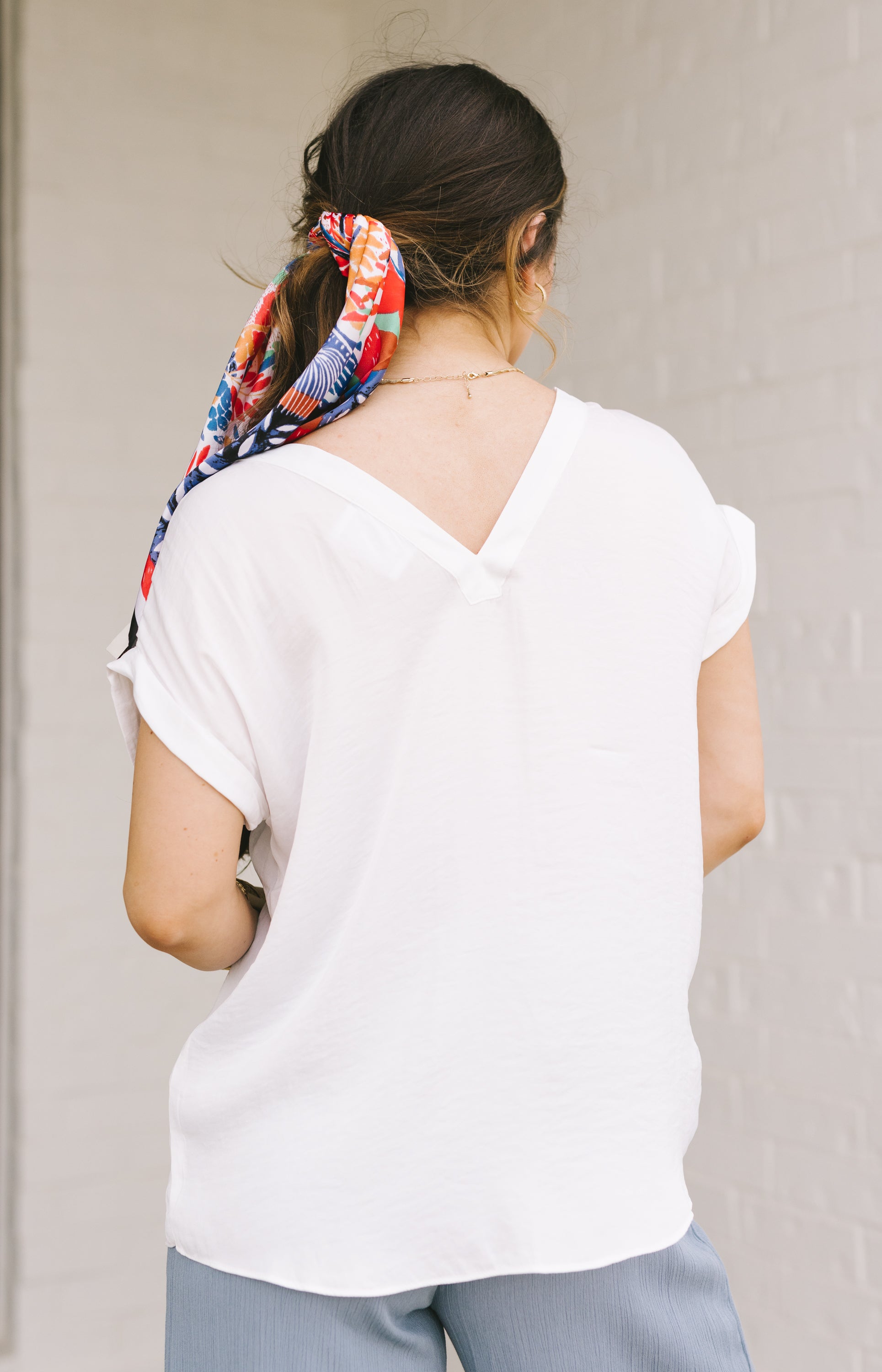 So Delightful Drop Sleeve Tee, WHITE