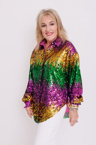 Glitter Gras Top