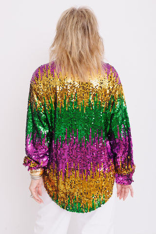 Glitter Gras Top