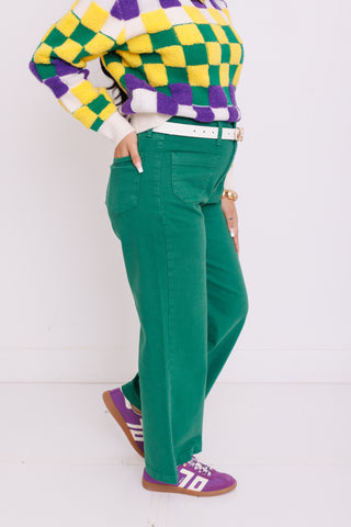 JBD: Modern Glance Jean, GREEN