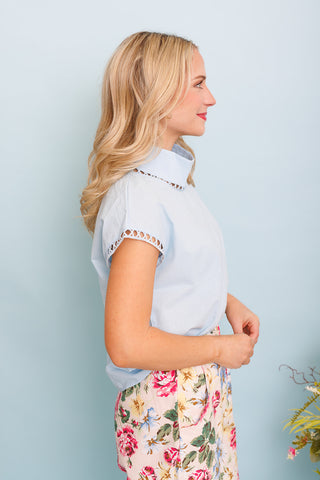 Wisteria Blouse, LIGHT BLUE