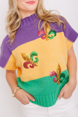 Fleur De Luxe Top, PURPLE MULTI