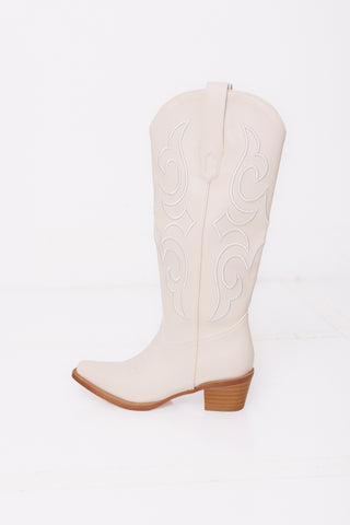 Dove Western Boots, IVORY