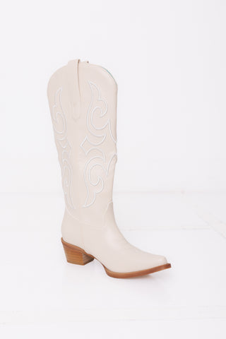 Dove Western Boots, IVORY