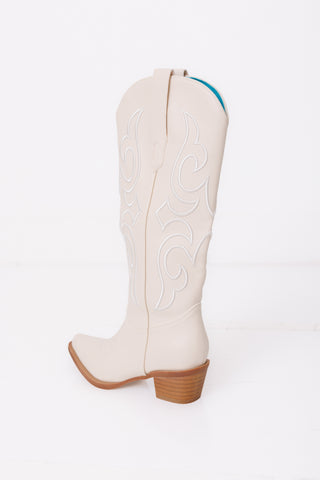 Dove Western Boots, IVORY