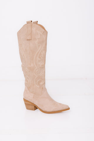Cheyenne Western Boots, BEIGE