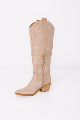 Cheyenne Western Boots, BEIGE