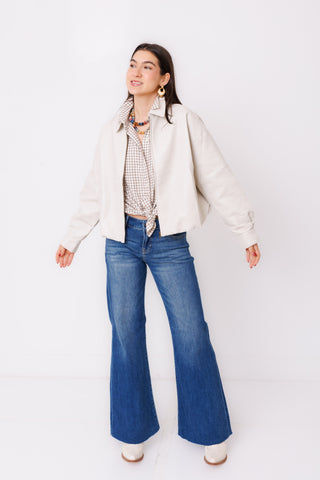 Z SUPPLY: River Plaid Button Up, FROSTED PEARL