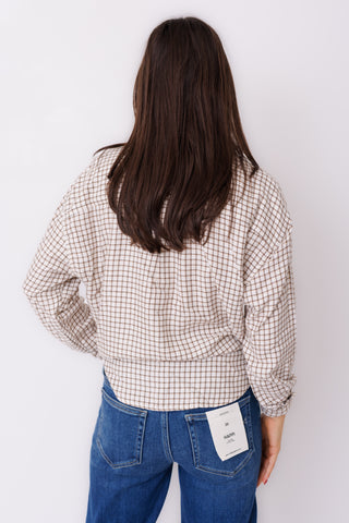 Z SUPPLY: River Plaid Button Up, FROSTED PEARL