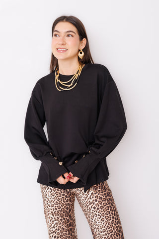 Cuff Love Top, BLACK