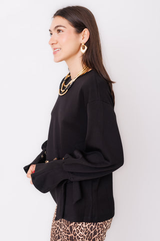 Cuff Love Top, BLACK