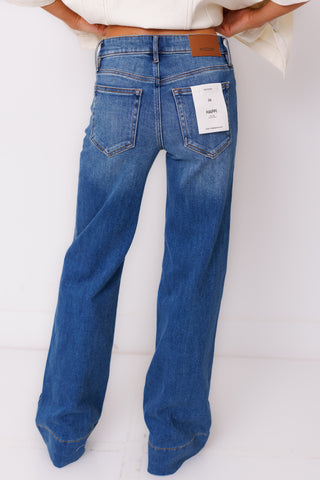 HIDDEN: Racing Stripe Low Rise Flare Jeans