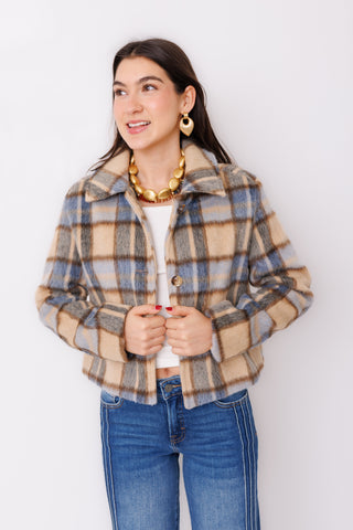 Z SUPPLY: Petra Plaid Shrunken Jacket