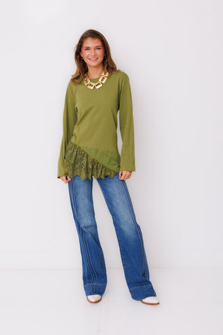 Lace Edge Layered Top