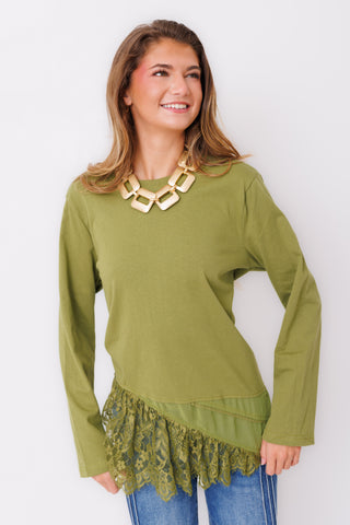 Lace Edge Layered Top