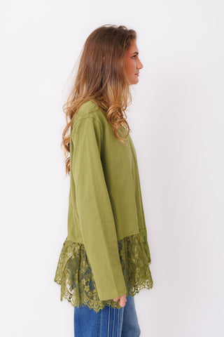 Lace Edge Layered Top