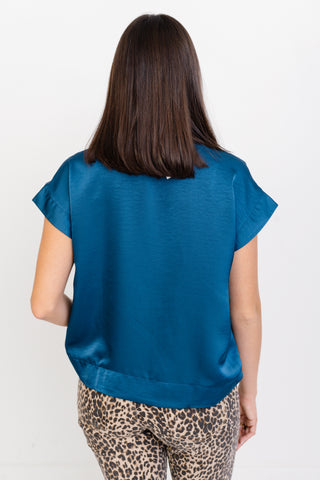 Eclat Shirring Top, TEAL