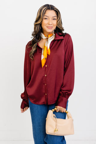 Fraise Top, BURGUNDY
