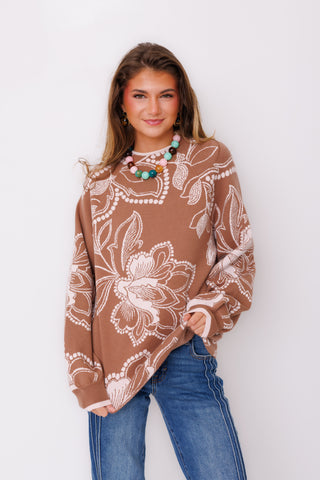 Mocha Bloom Sweater