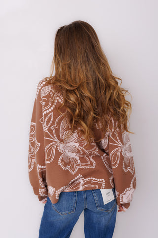 Mocha Bloom Sweater