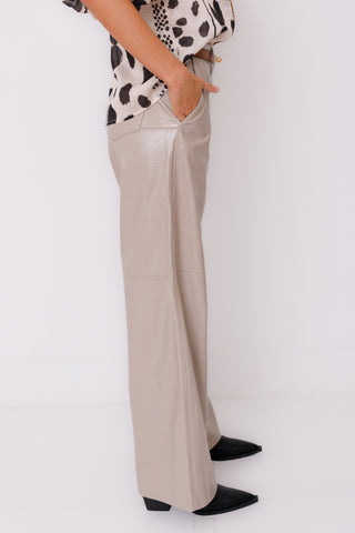 KUT: Maya High Rise Wide Leg, DRIFTWOOD