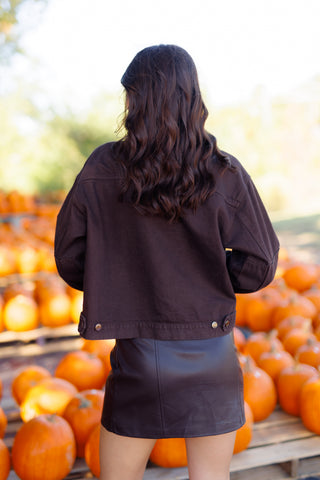 Z SUPPLY: Rey Cropped Chore Jacket, UMBER