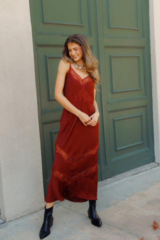 Z SUPPLY: Bruna Lace Inset Midi Dress