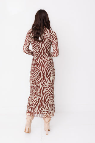 Z SUPPLY: Sevilla Zebra Mesh Midi Dress