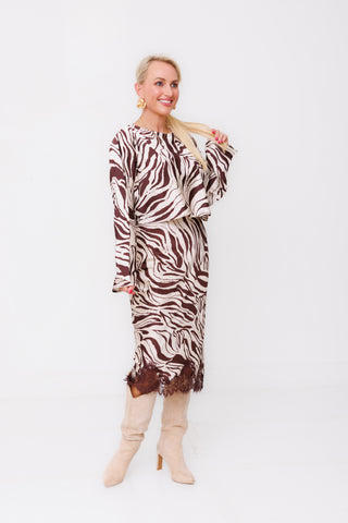 Serengeti Satin Dolman Top