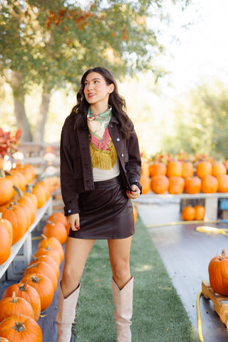 Z SUPPLY: Roux Leather Mini Skirt