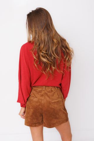 Cider Season Boat Neck Top, RUST