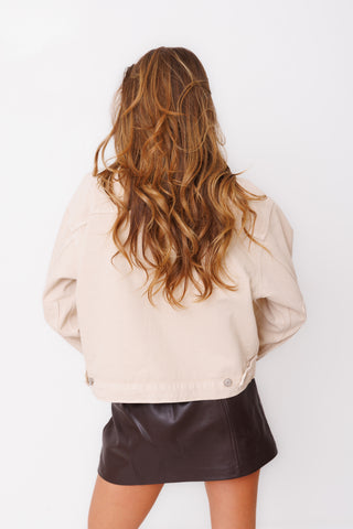 Z SUPPLY: Rey Cropped Chore Jacket, SOAPSTONE