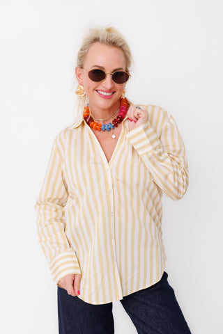 Z SUPPLY: Golden Haven Stripe Button Up Top