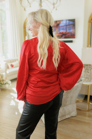Henley Top, RED