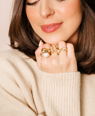 CHANSUTTPEARLS: Ava Ring, GOLD