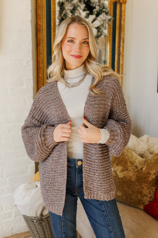 Winter Season Cardigan, CHOCO