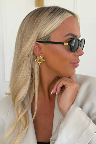 CHANSUTTPEARLS: Pearl Coin Earrings