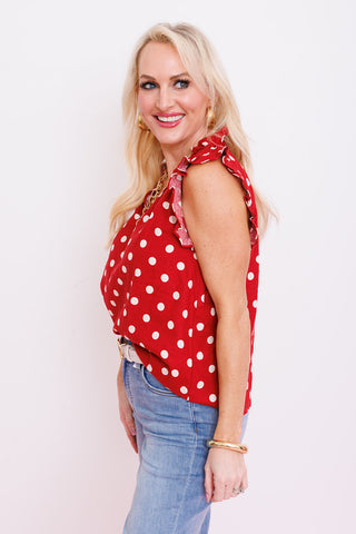 Charming Smile Top , RED NATURAL