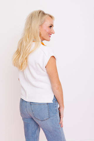 Petal Drift Top, OFF WHITE