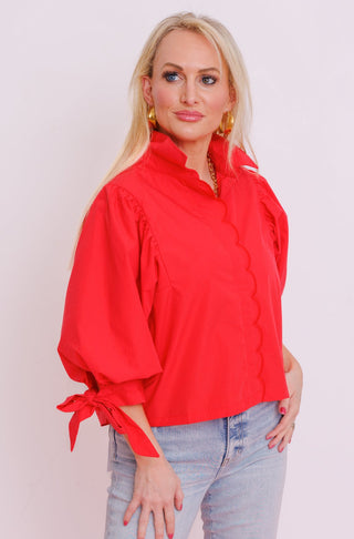 Cheerful Moment Top, RED