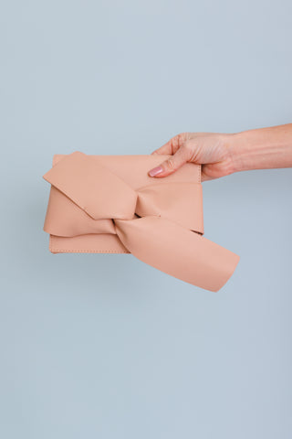 Love Tied Clutch, TAUPE