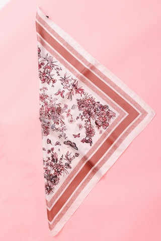 Pressed Floral Scarf, PINK