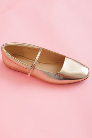 Mary Jane Flats, GOLD